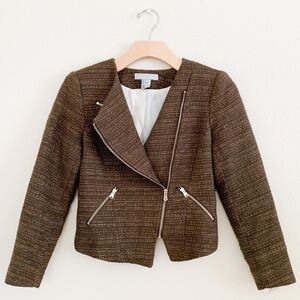 H&M Green Zip Up Blazer